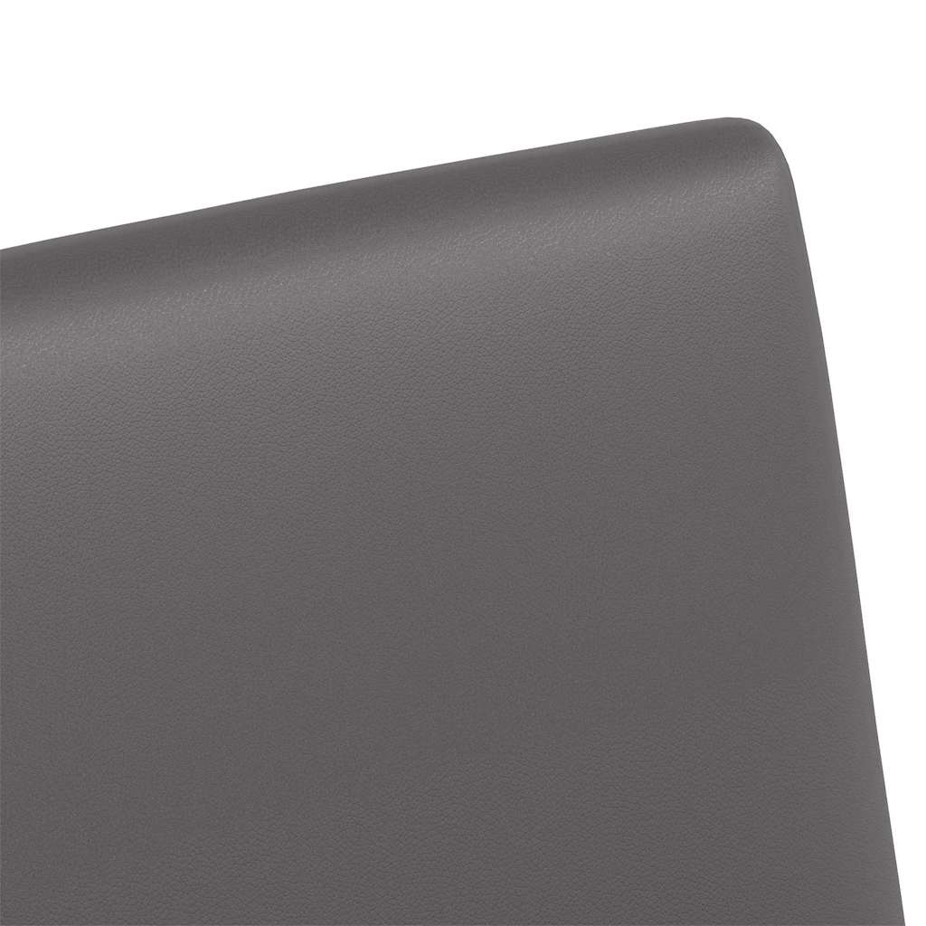 vidaXL Krzesełka jadalne na kółkach 2 pcs Szary 57 x 66 x 94 cm