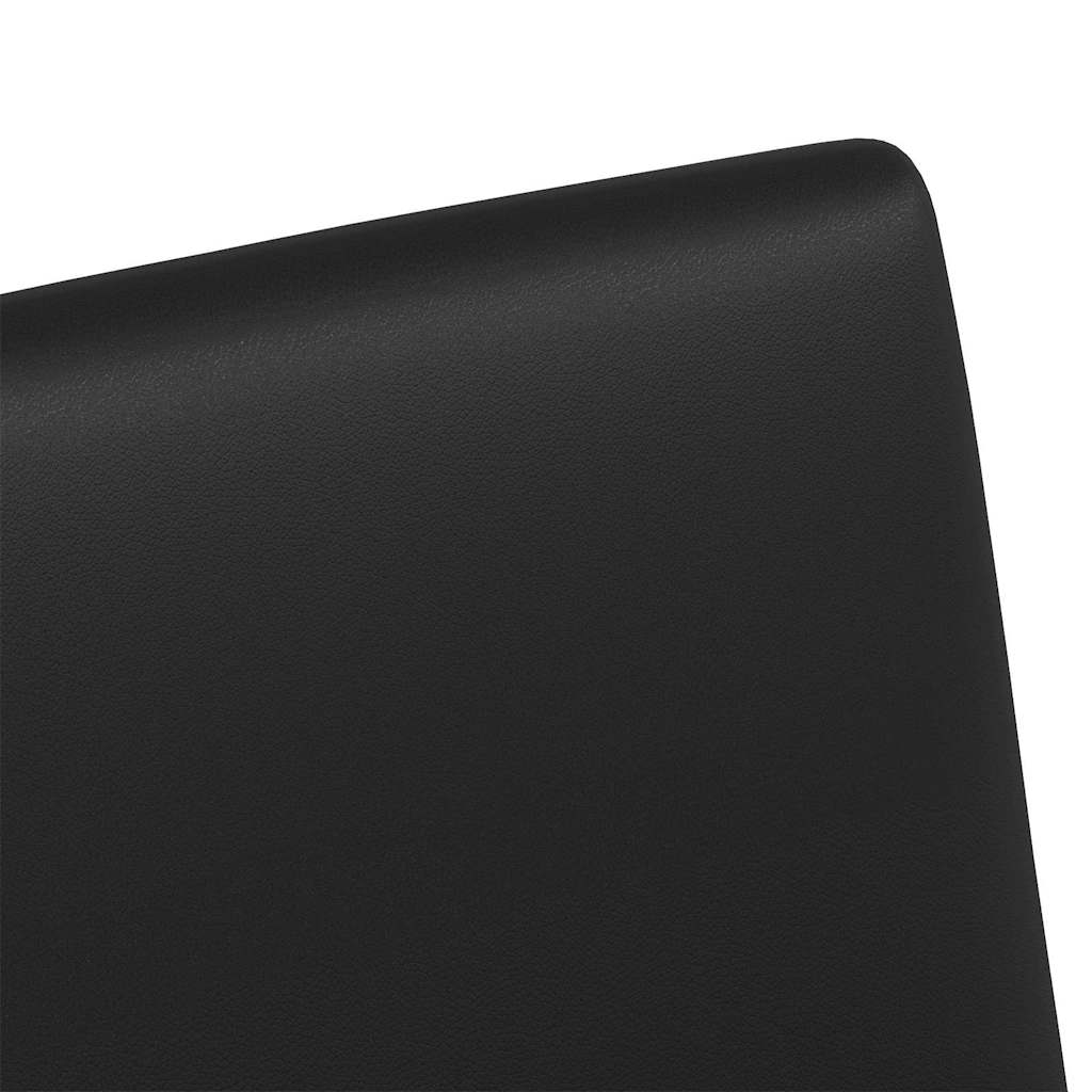 vidaXL Krzesełka jadalne na kółkach 2 pcs Czarny 57 x 66 x 94 cm