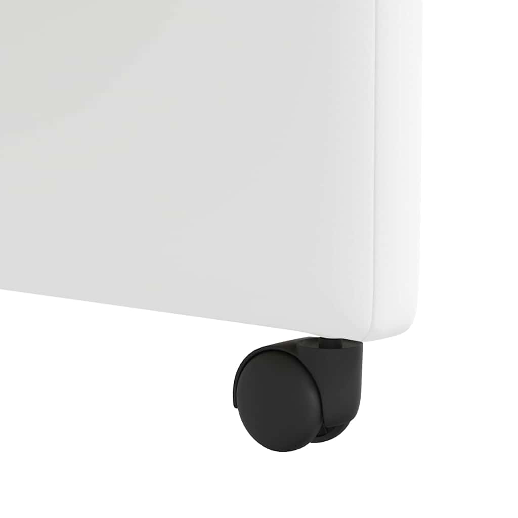 vidaXL Krzesełka jadalne na kółkach 2 pcs Biały 57 x 66 x 94 cm