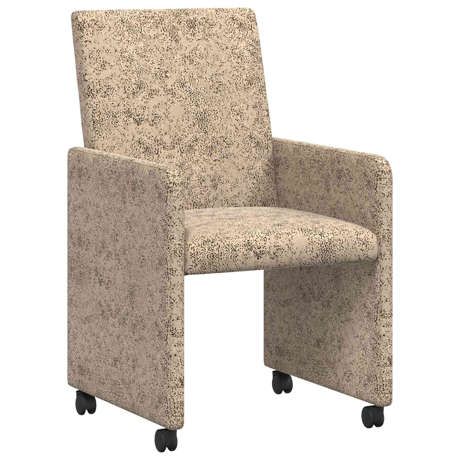 vidaXL Krzesełka jadalne na kółkach 2 pcs Jasnoszary 57 x 66 x 94 cm