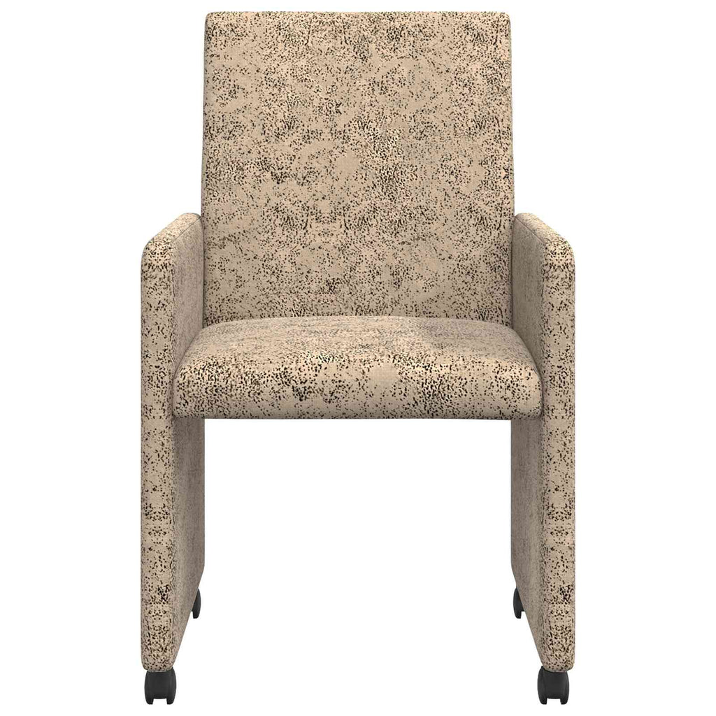 vidaXL Krzesełka jadalne na kółkach 2 pcs Jasnoszary 57 x 66 x 94 cm