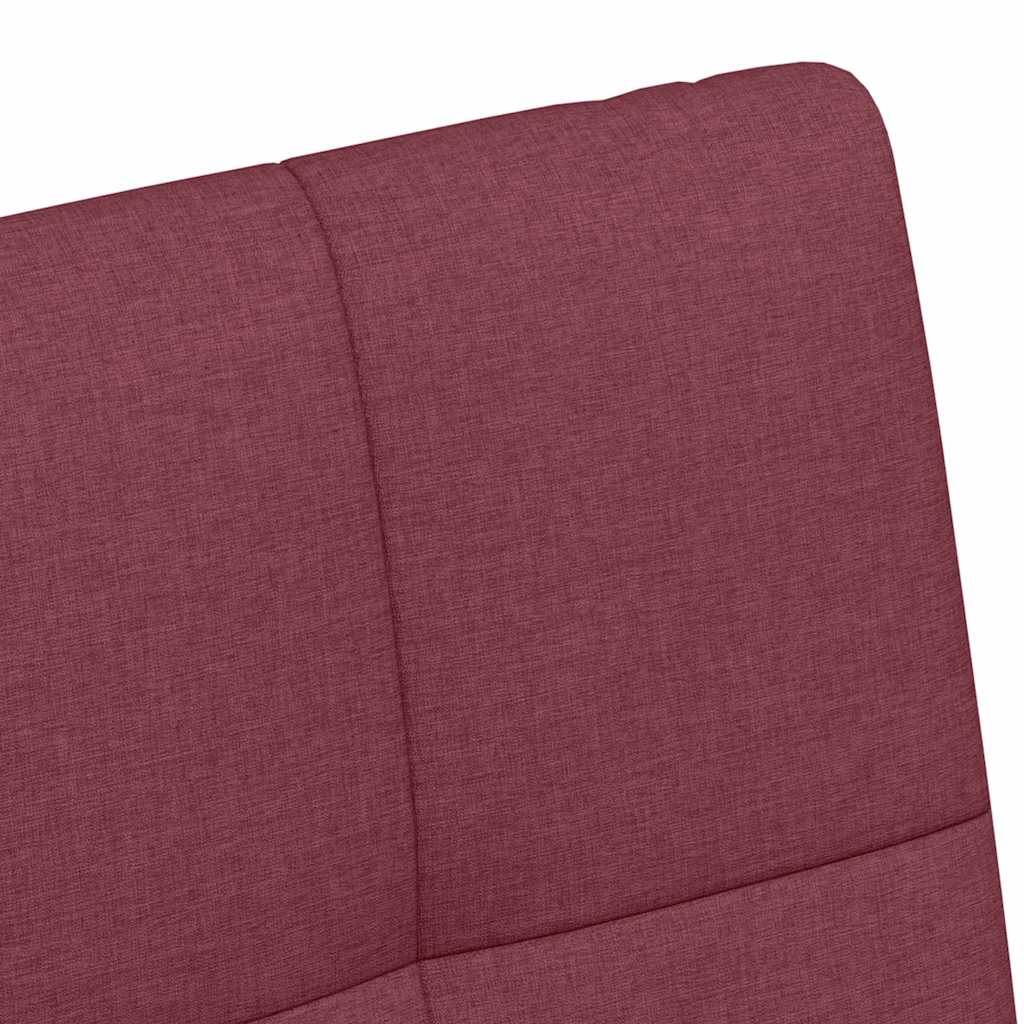 vidaXL Krzesełka jadalne na kółkach 2 pcs czerwone wino tkanina