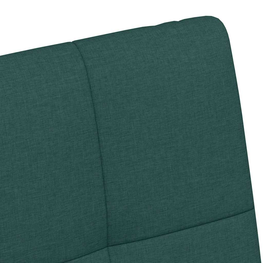 vidaXL Krzesełka jadalne na kółkach 2 pcs Ciemnozielony tkanina