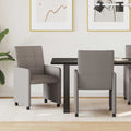 vidaXL Krzesełka jadalne na kółkach 2 pcs Ciemnoszary 58 x 65 x 94 cm