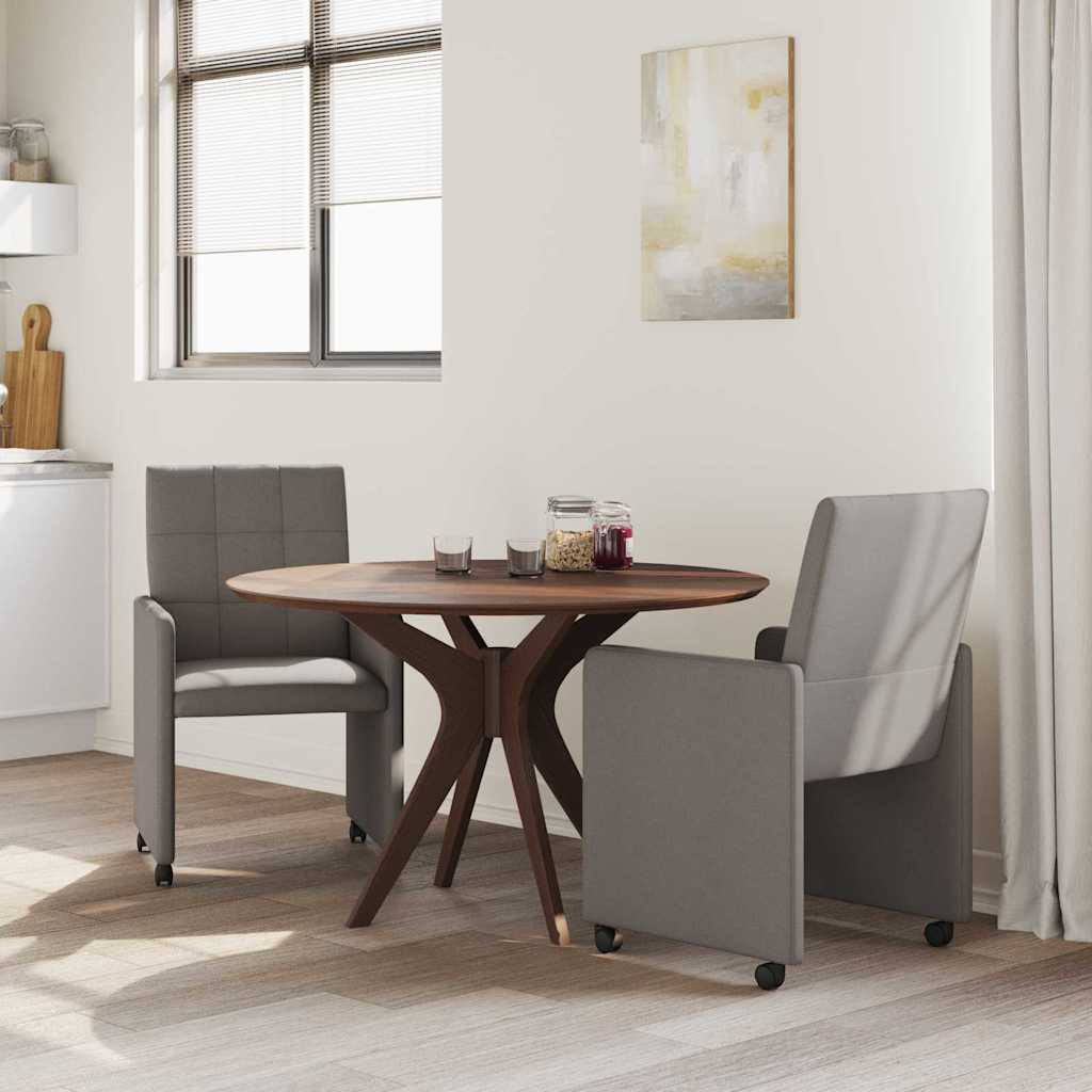 vidaXL Krzesełka jadalne na kółkach 2 pcs Ciemnoszary 58 x 65 x 94 cm