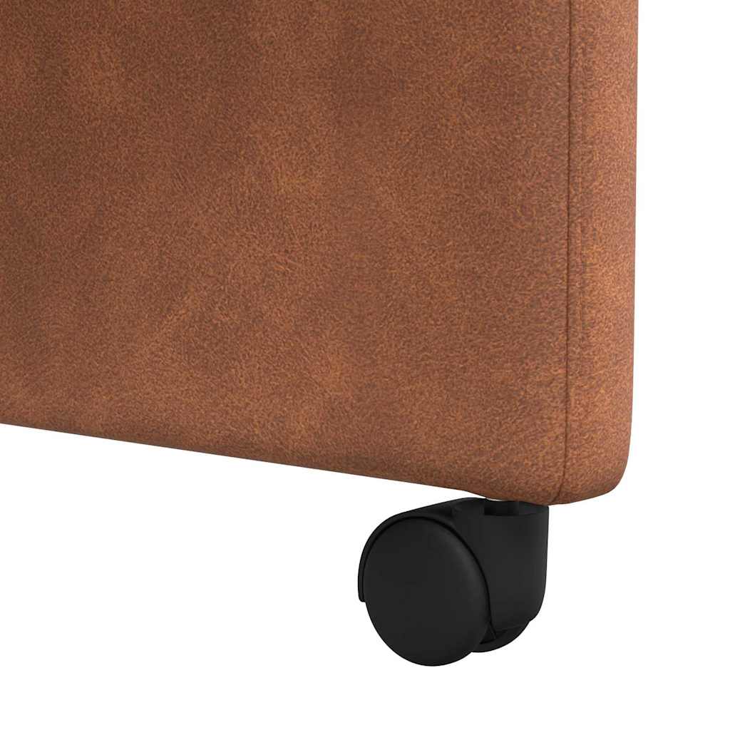vidaXL Krzesełka jadalne na kółkach 2 pcs Brązowy 57 x 67 x 95 cm