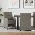 vidaXL Krzesełka jadalne na kółkach 2 pcs Szary 57 x 67 x 95 cm