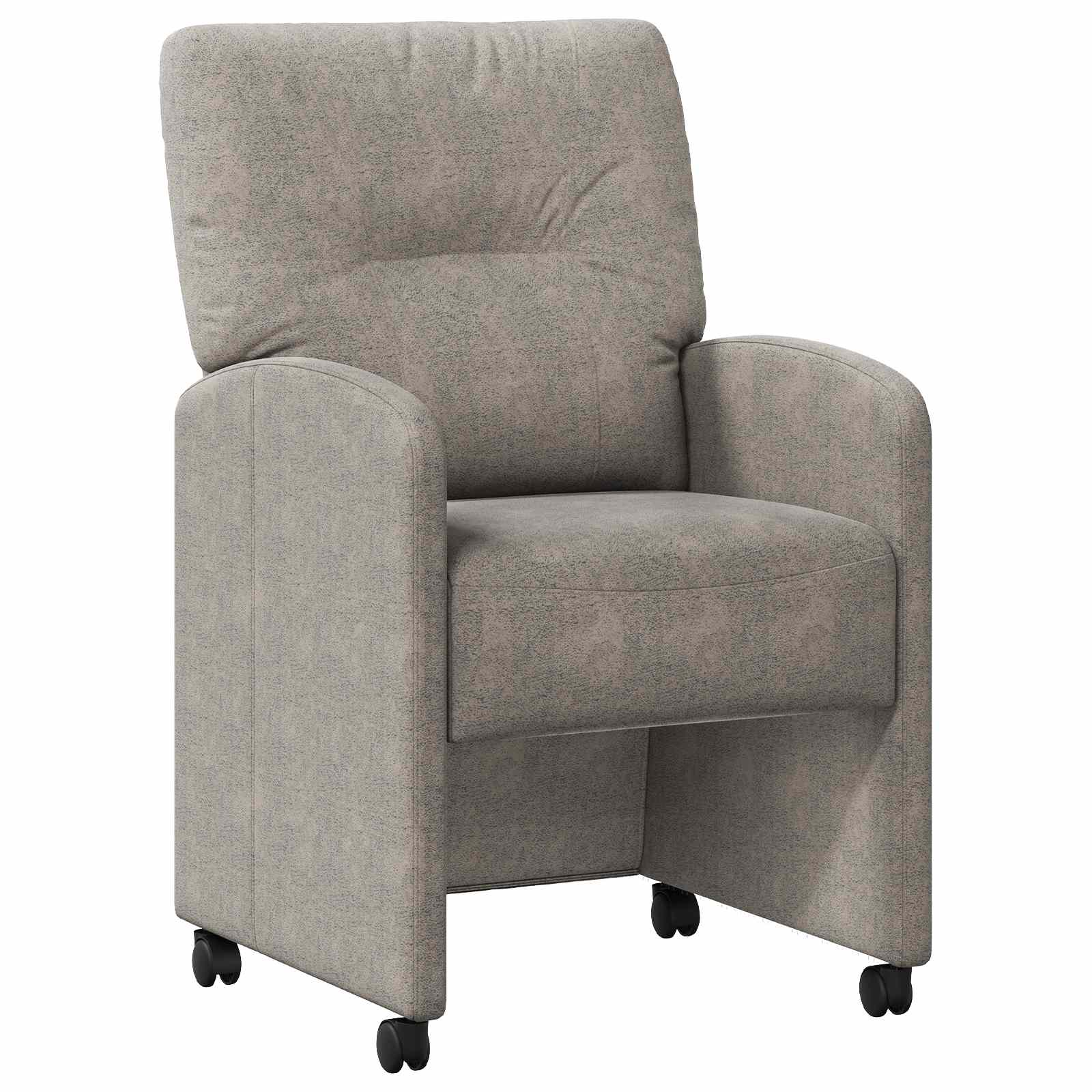 vidaXL Krzesełka jadalne na kółkach 2 pcs Jasnoszary 57 x 67 x 95 cm