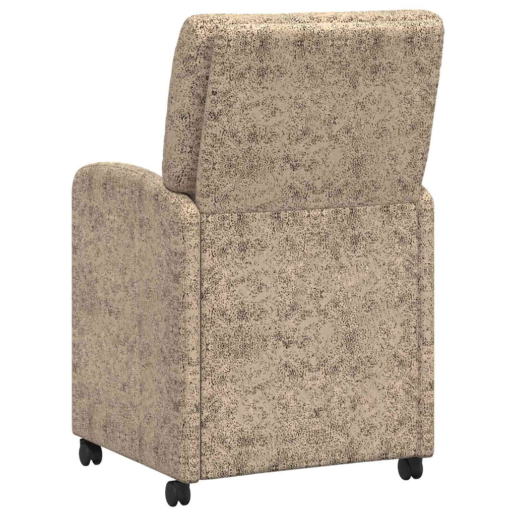 vidaXL Krzesełka jadalne na kółkach 2 pcs Jasnoszary 57 x 67 x 95 cm