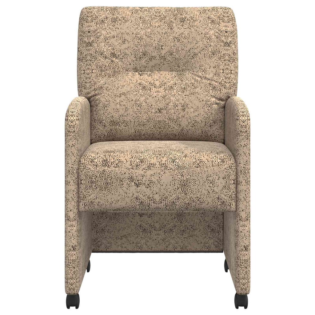 vidaXL Krzesełka jadalne na kółkach 2 pcs Jasnoszary 57 x 67 x 95 cm