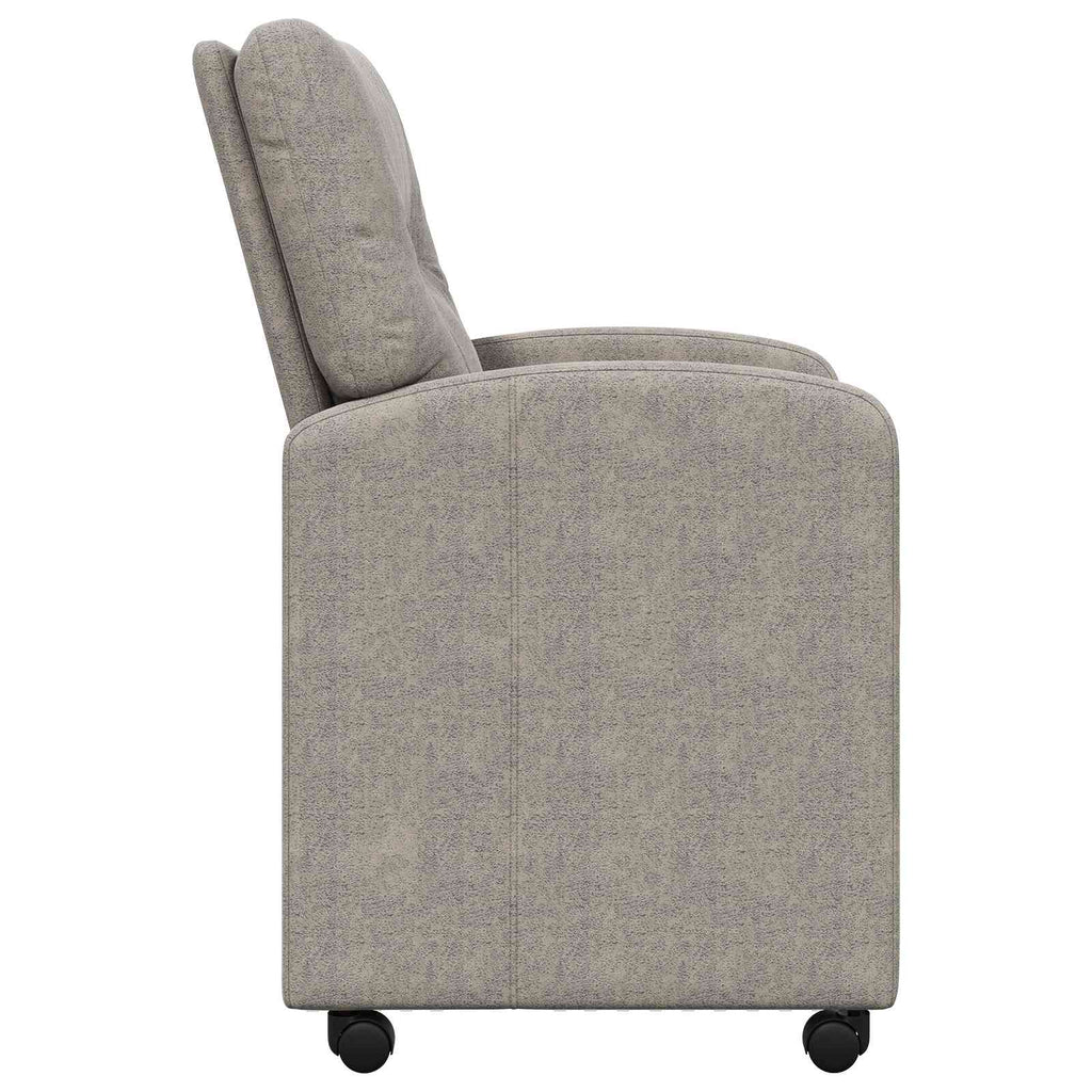 vidaXL Krzesełka jadalne na kółkach 2 pcs Jasnoszary 57 x 67 x 95 cm