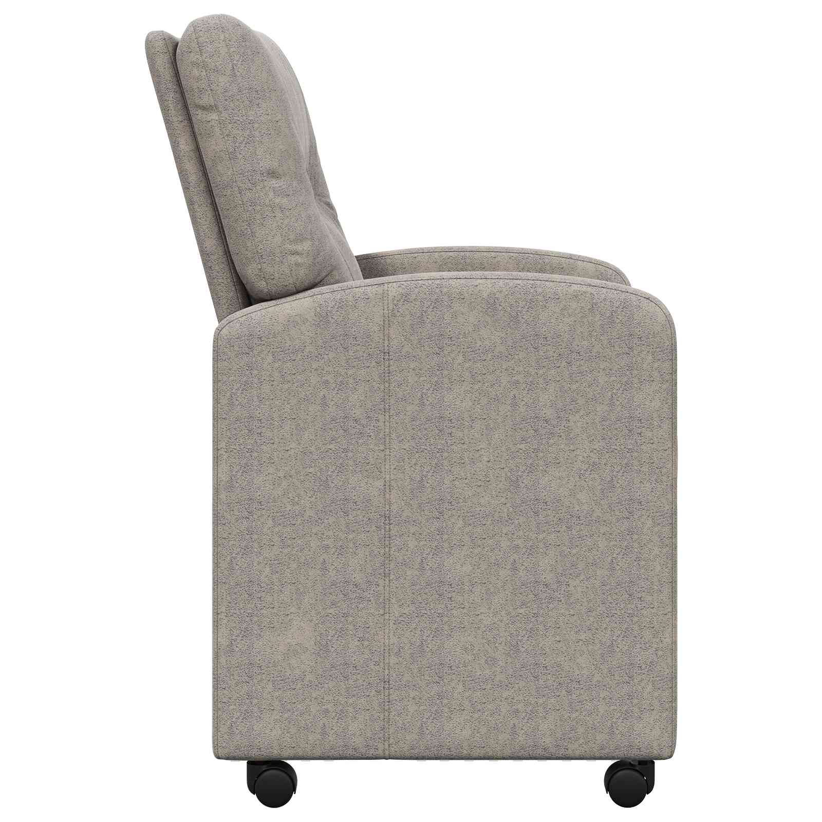 vidaXL Krzesełka jadalne na kółkach 2 pcs Jasnoszary 57 x 67 x 95 cm