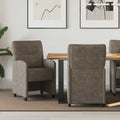 vidaXL Krzesełka jadalne na kółkach 2 pcs ciemno szary 57 x 67 x 95 cm