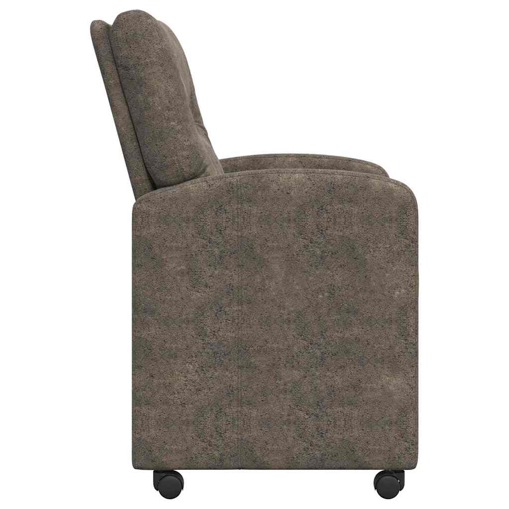 vidaXL Krzesełka jadalne na kółkach 2 pcs ciemno szary 57 x 67 x 95 cm