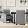 vidaXL Krzesełka jadalne na kółkach 2 pcs Jasnoszary 57 x 67 x 95 cm