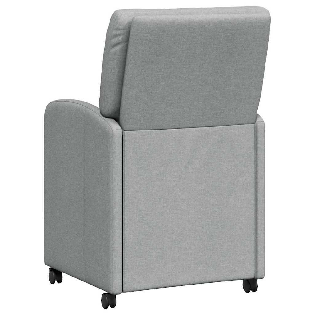 vidaXL Krzesełka jadalne na kółkach 2 pcs Jasnoszary 57 x 67 x 95 cm