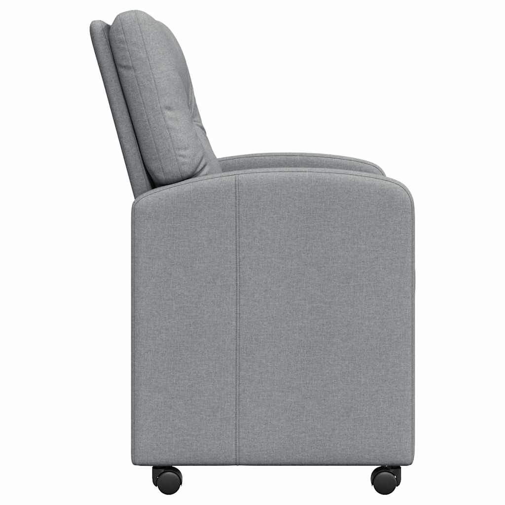 vidaXL Krzesełka jadalne na kółkach 2 pcs Jasnoszary 57 x 67 x 95 cm
