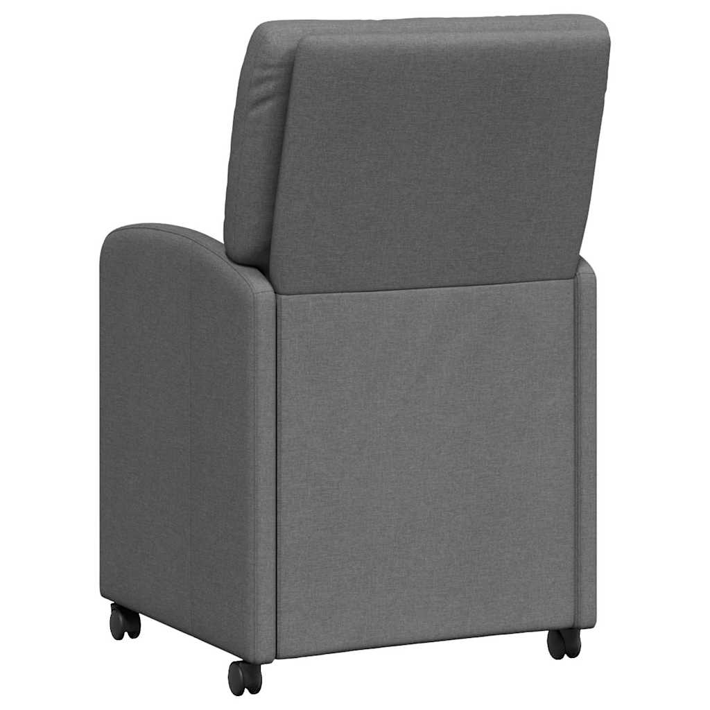 vidaXL Krzesełka jadalne na kółkach 2 pcs ciemno szary 57 x 67 x 95 cm