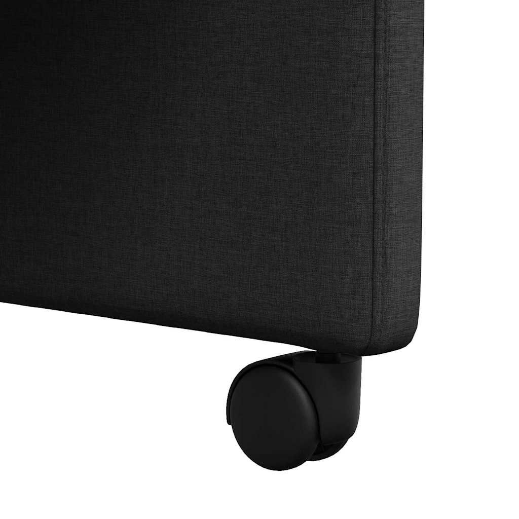 vidaXL Krzesełka jadalne na kółkach 2 pcs Czarny 57 x 67 x 95 cm