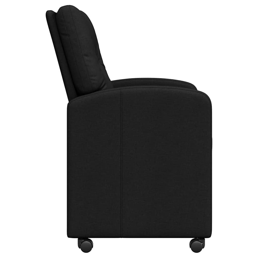 vidaXL Krzesełka jadalne na kółkach 2 pcs Czarny 57 x 67 x 95 cm