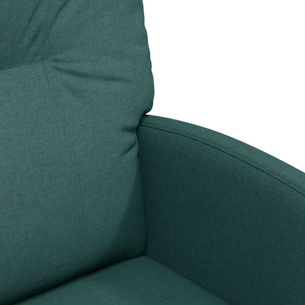 vidaXL Krzesełka jadalne na kółkach 2 pcs Ciemnozielony tkanina