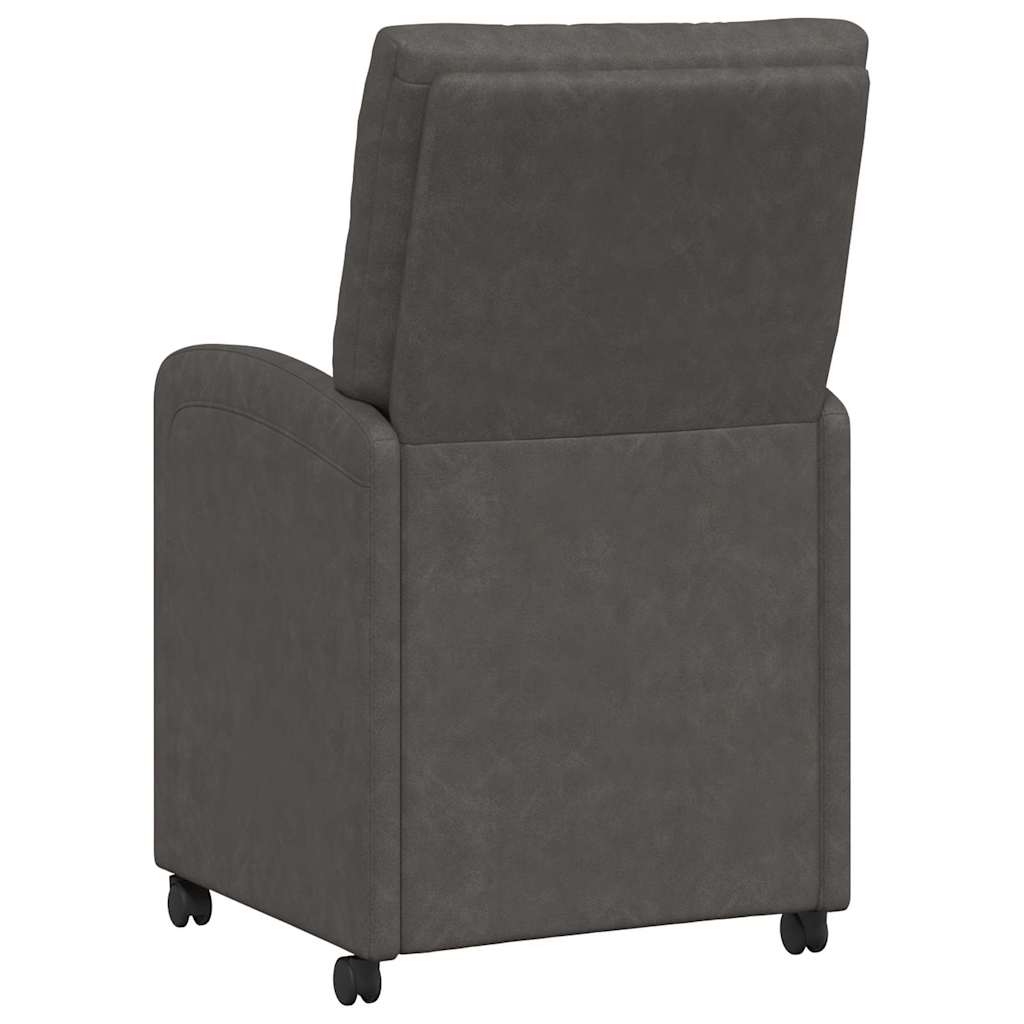 vidaXL Krzesełka jadalne na kółkach 2 pcs Czarny 58 x 67 x 97 cm