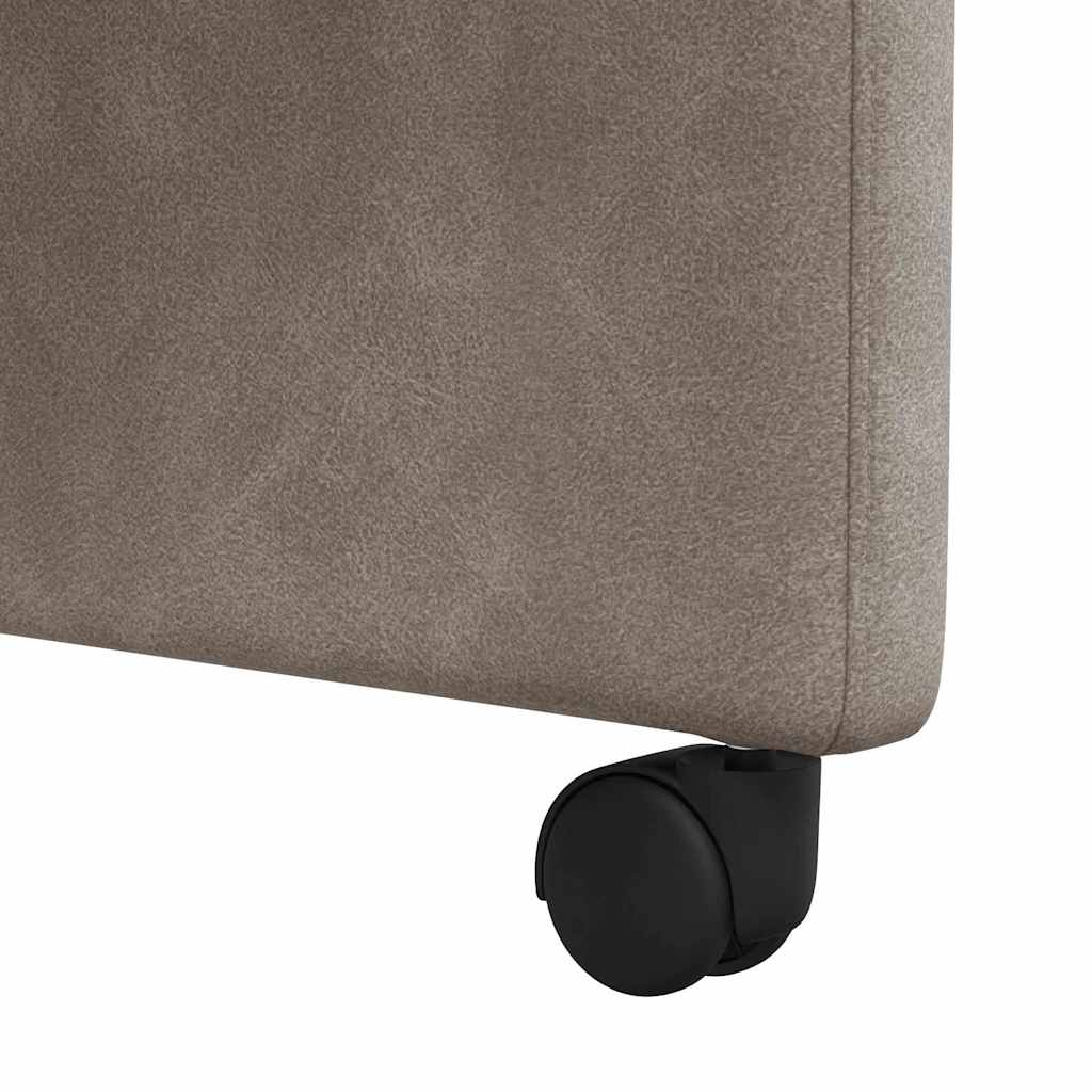 vidaXL Krzesełka jadalne na kółkach 2 pcs Szary 58 x 67 x 97 cm