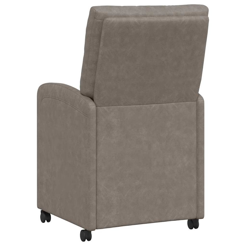 vidaXL Krzesełka jadalne na kółkach 2 pcs Szary 58 x 67 x 97 cm