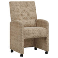 vidaXL Krzesełka jadalne na kółkach 2 pcs Jasnoszary 58 x 67 x 97 cm