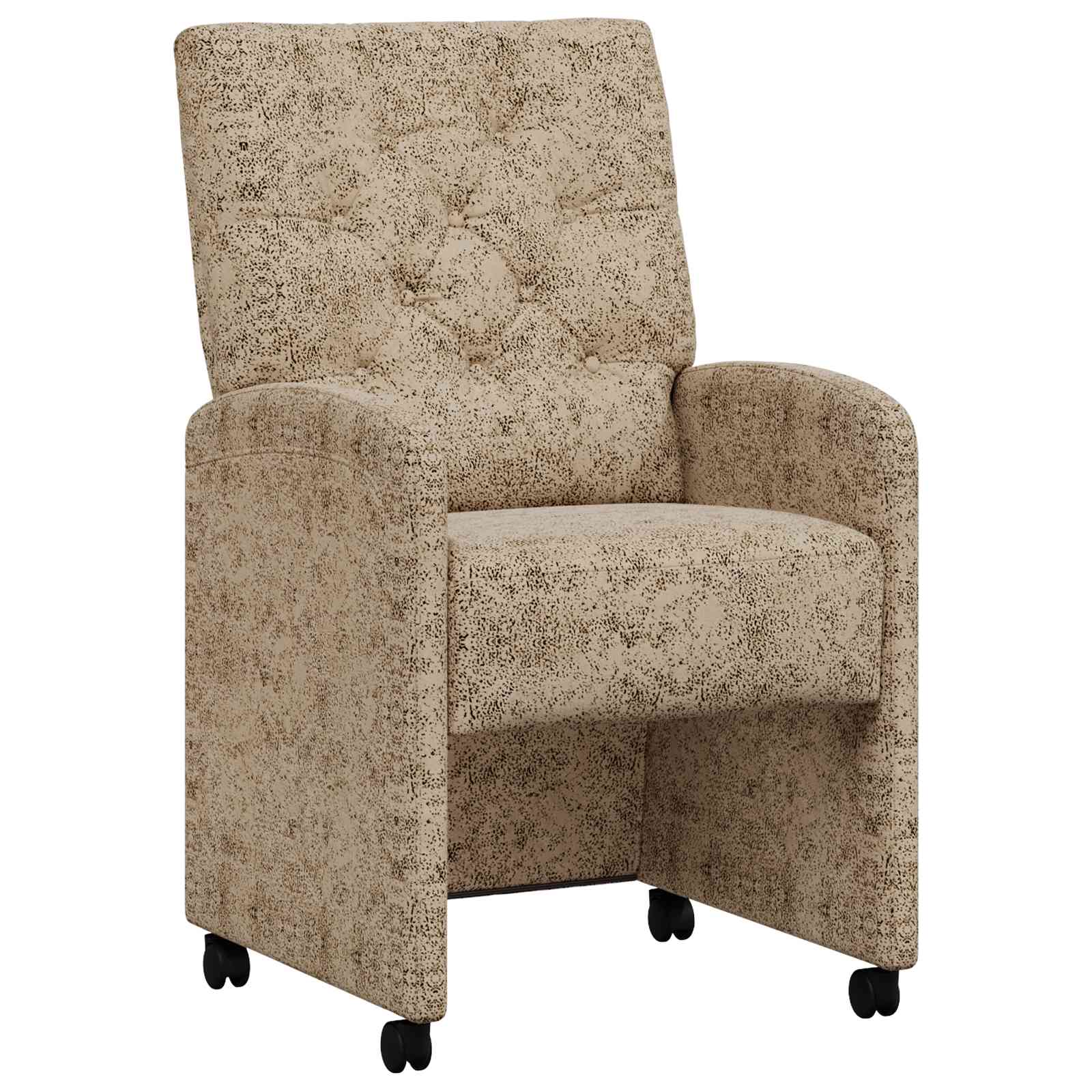 vidaXL Krzesełka jadalne na kółkach 2 pcs Jasnoszary 58 x 67 x 97 cm