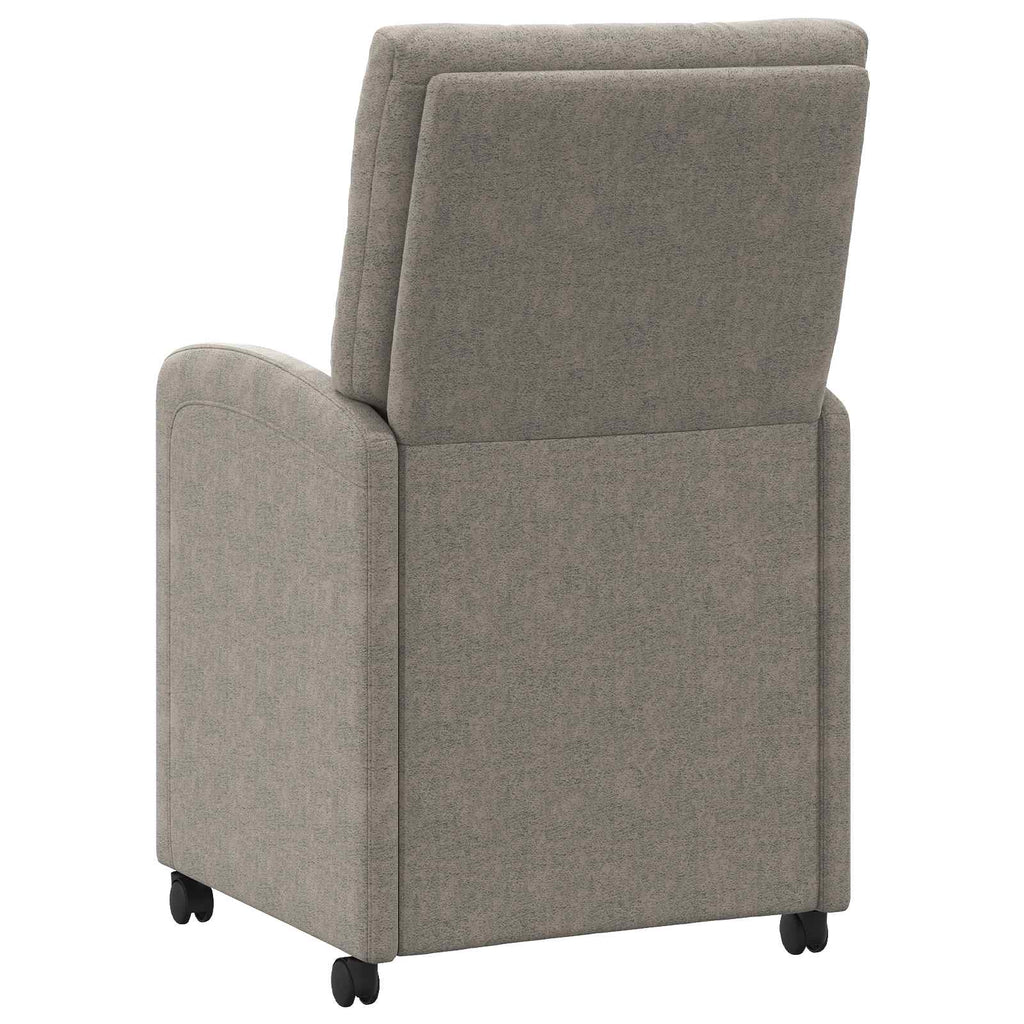 vidaXL Krzesełka jadalne na kółkach 2 pcs Jasnoszary 58 x 67 x 97 cm