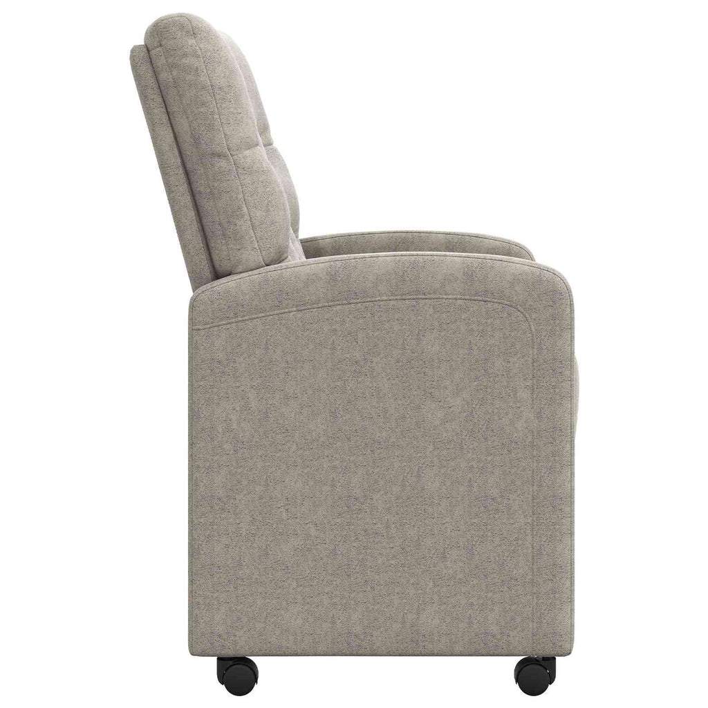 vidaXL Krzesełka jadalne na kółkach 2 pcs Jasnoszary 58 x 67 x 97 cm