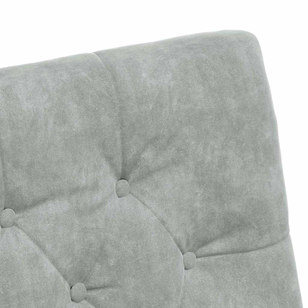 vidaXL Krzesełka jadalne na kółkach 2 pcs Jasnoszary 58 x 67 x 97 cm
