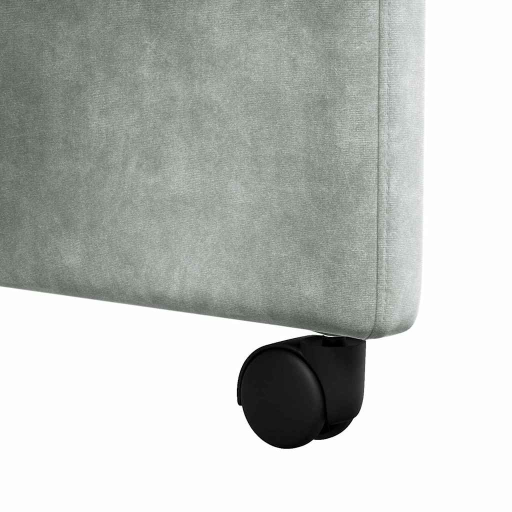 vidaXL Krzesełka jadalne na kółkach 2 pcs Jasnoszary 58 x 67 x 97 cm
