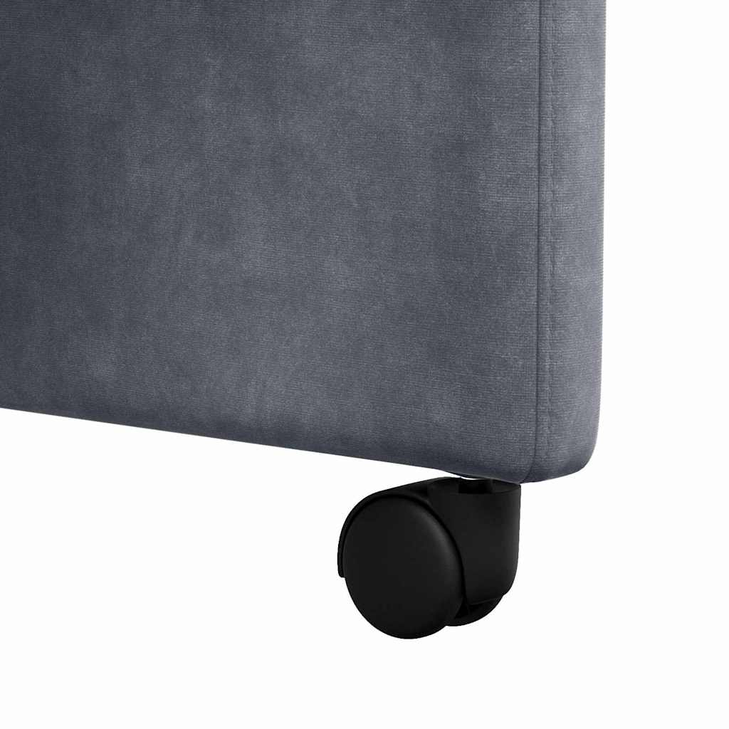 vidaXL Krzesełka jadalne na kółkach 2 pcs ciemno szary 58 x 67 x 97 cm