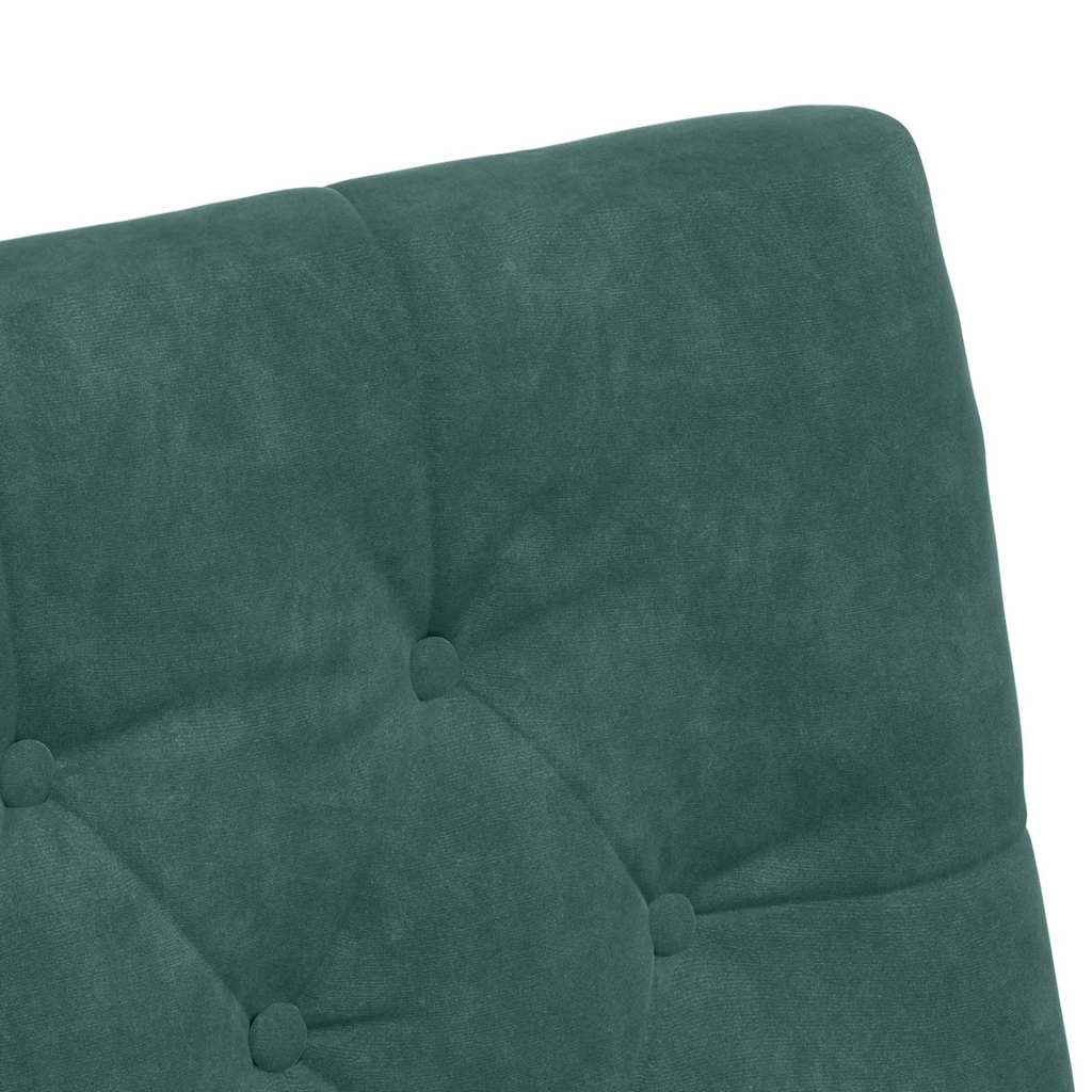 vidaXL Krzesełka jadalne na kółkach 2 pcs Ciemnozielony Aksamit