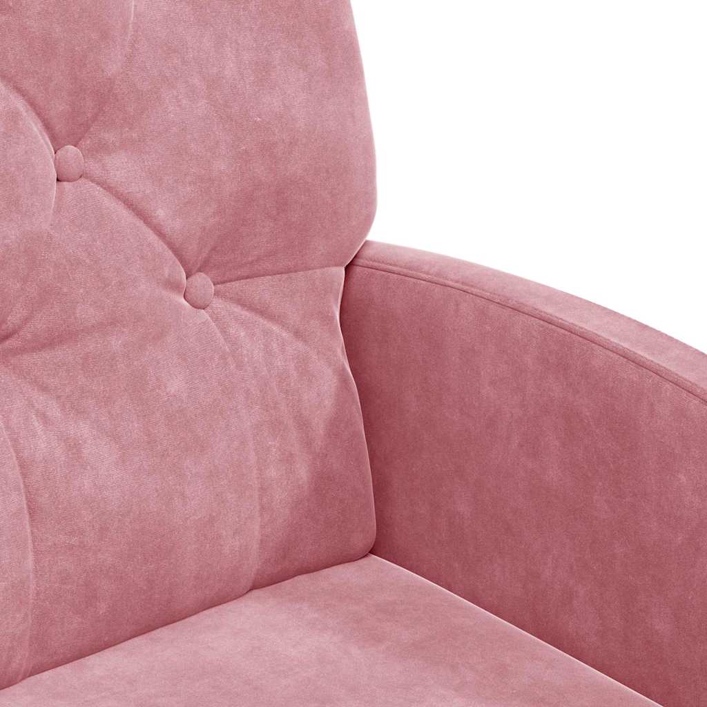 vidaXL Krzesełka jadalne na kółkach 2 pcs Różowy 58 x 67 x 97 cm