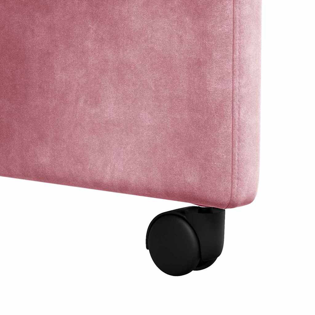 vidaXL Krzesełka jadalne na kółkach 2 pcs Różowy 58 x 67 x 97 cm