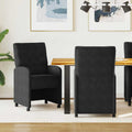 vidaXL Krzesełka jadalne na kółkach 2 pcs Czarny 58 x 67 x 97 cm