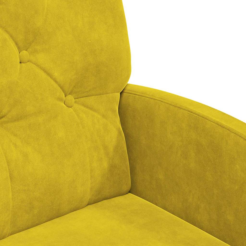 vidaXL Krzesełka jadalne na kółkach 2 pcs Żółty 58 x 67 x 97 cm