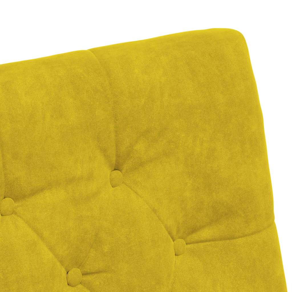 vidaXL Krzesełka jadalne na kółkach 2 pcs Żółty 58 x 67 x 97 cm