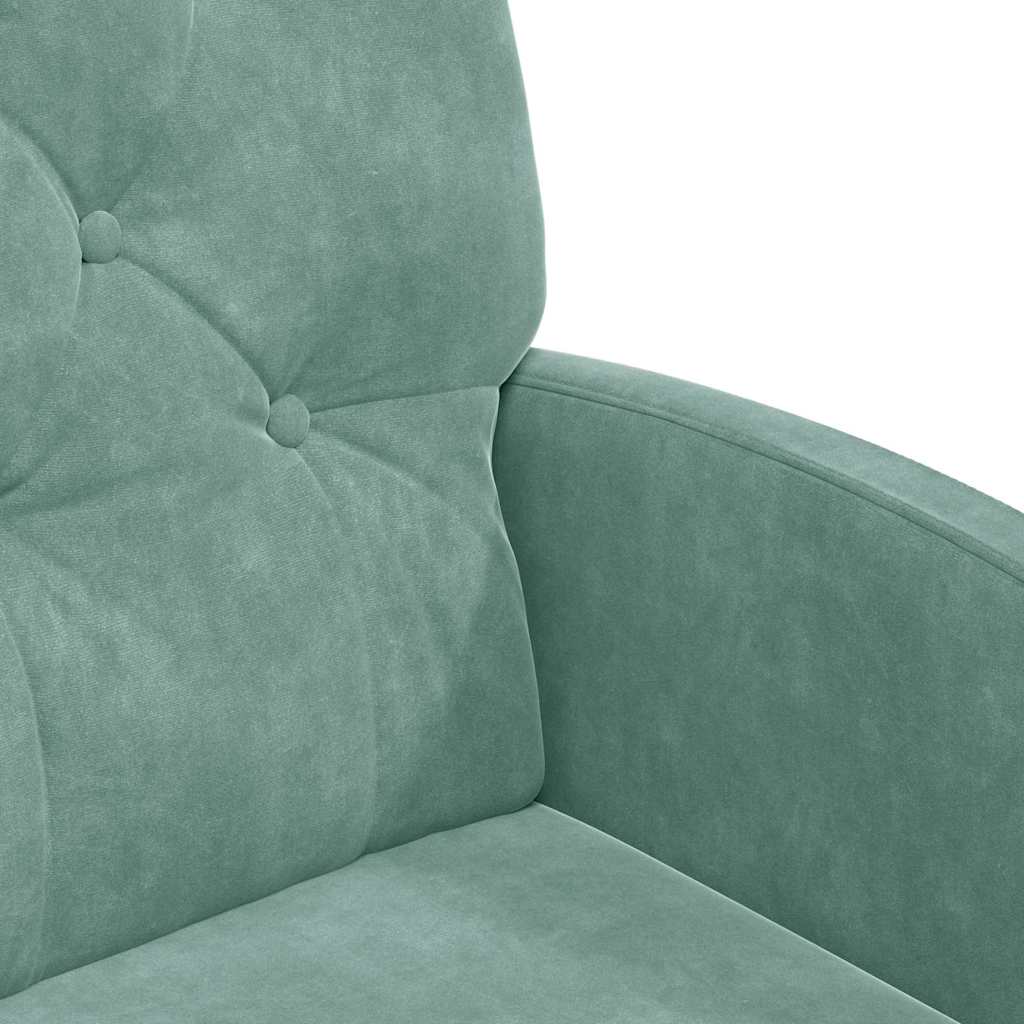 vidaXL Krzesełka jadalne na kółkach 2 pcs morska zieleń Aksamit
