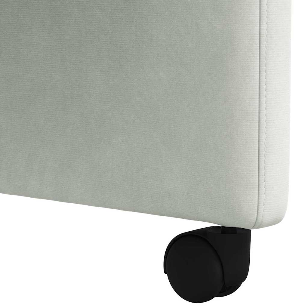 vidaXL Krzesełka jadalne na kółkach 2 pcs Jasnoszary 58 x 65 x 98 cm