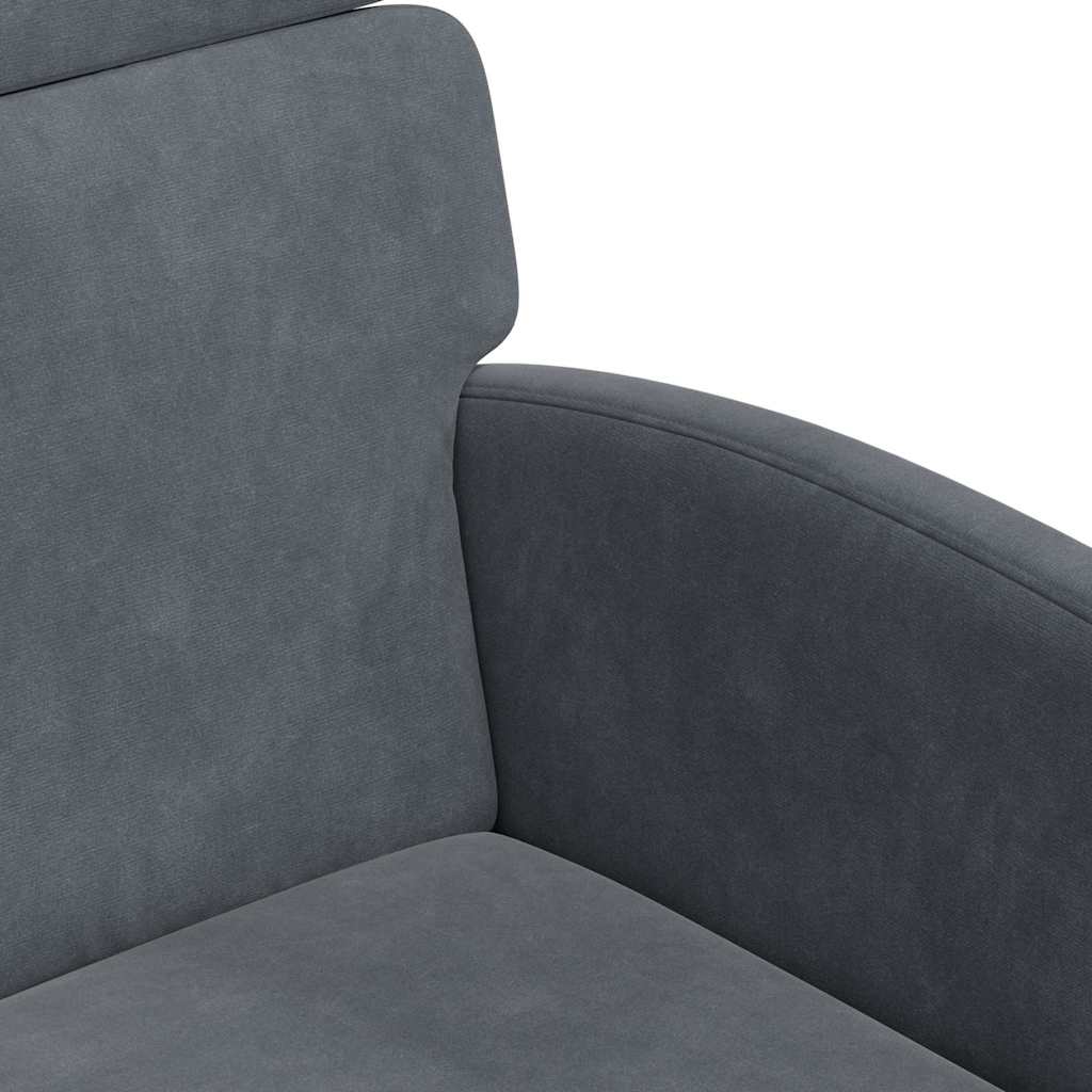 vidaXL Krzesełka jadalne na kółkach 2 pcs ciemno szary 58 x 65 x 98 cm