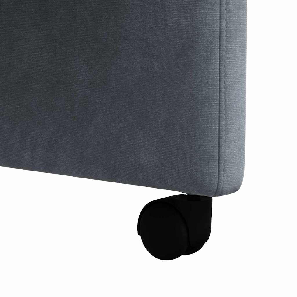 vidaXL Krzesełka jadalne na kółkach 2 pcs ciemno szary 58 x 65 x 98 cm