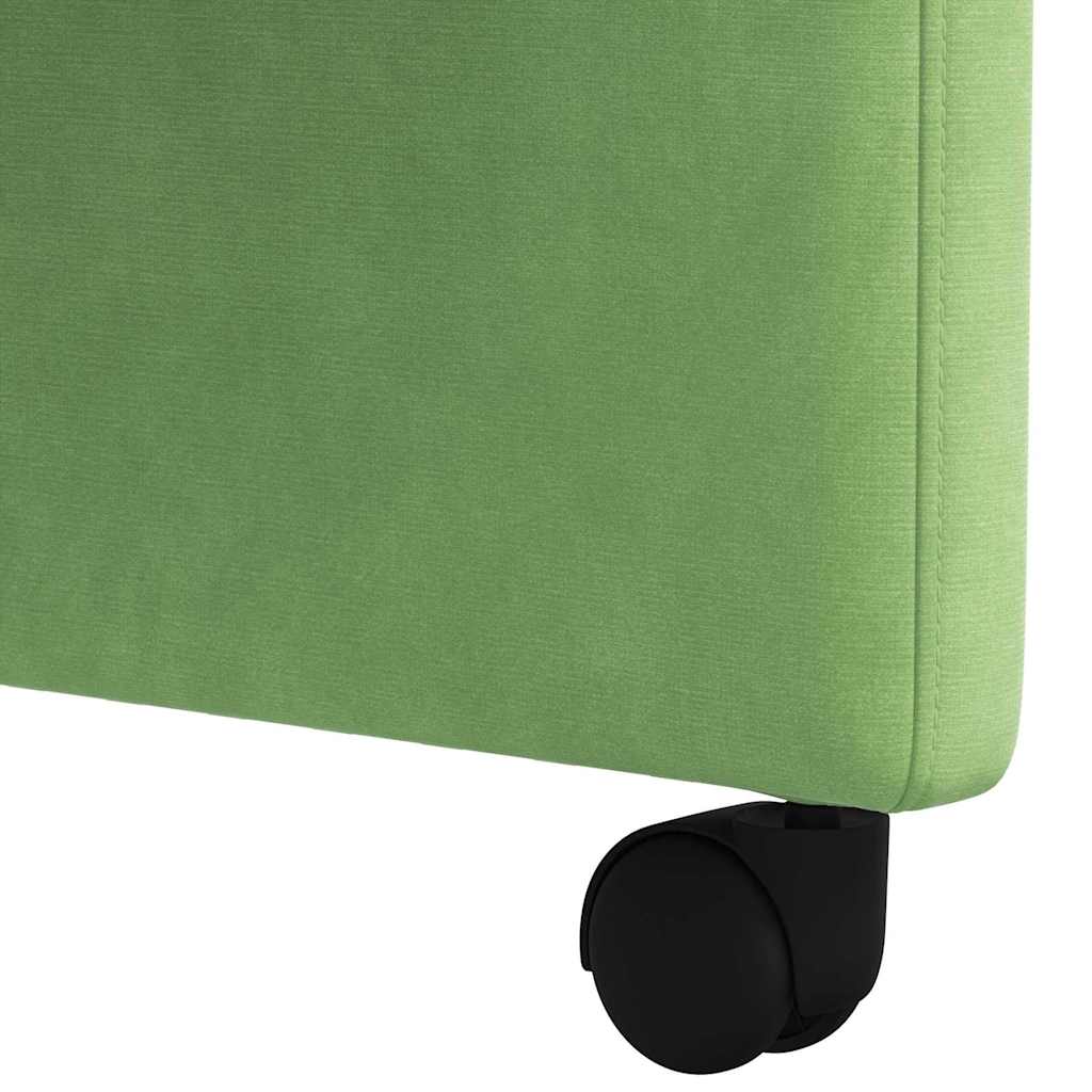 vidaXL Krzesełka jadalne na kółkach 2 pcs jasnozielony 58 x 65 x 98 cm