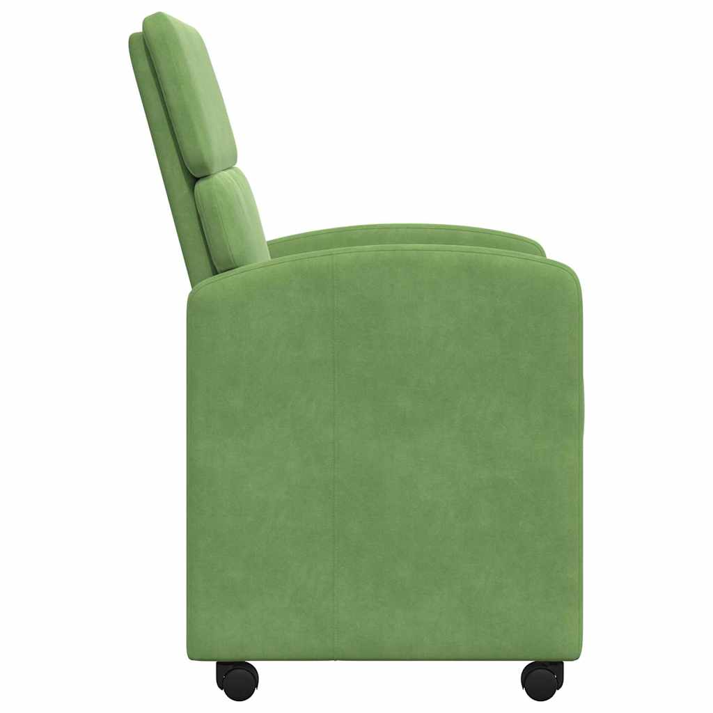 vidaXL Krzesełka jadalne na kółkach 2 pcs jasnozielony 58 x 65 x 98 cm