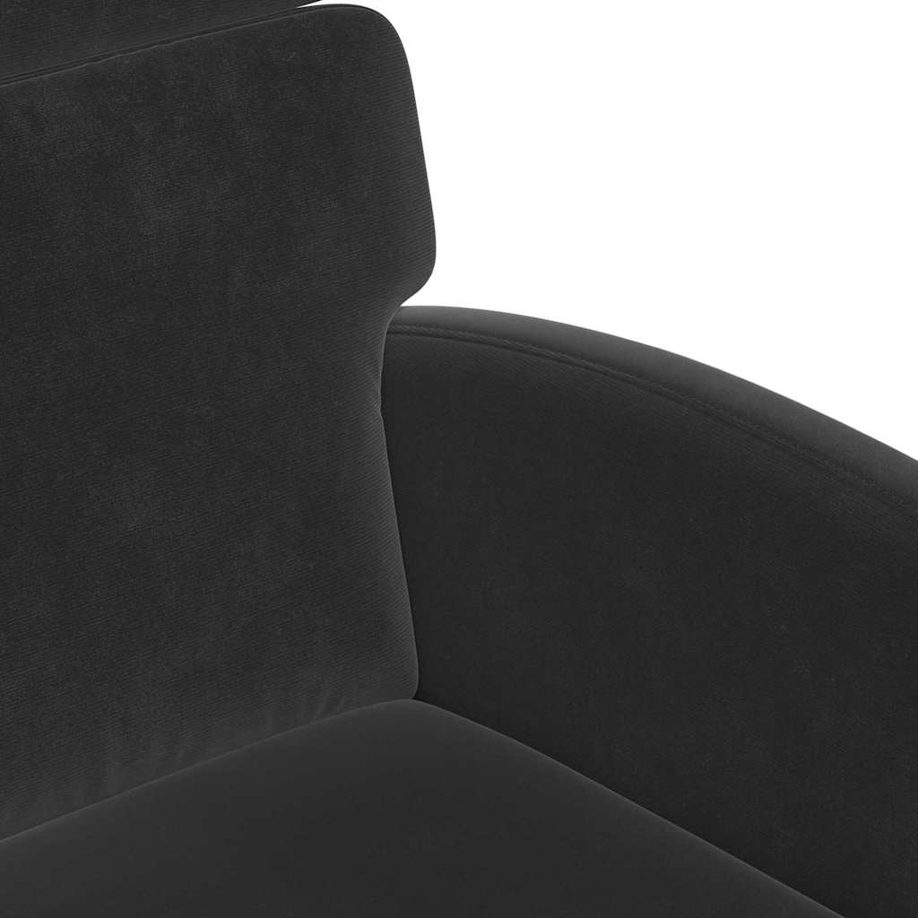vidaXL Krzesełka jadalne na kółkach 2 pcs Czarny 58 x 65 x 98 cm