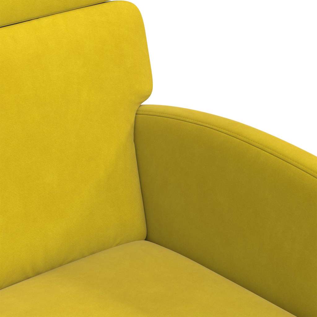 vidaXL Krzesełka jadalne na kółkach 2 pcs Żółty 58 x 65 x 98 cm