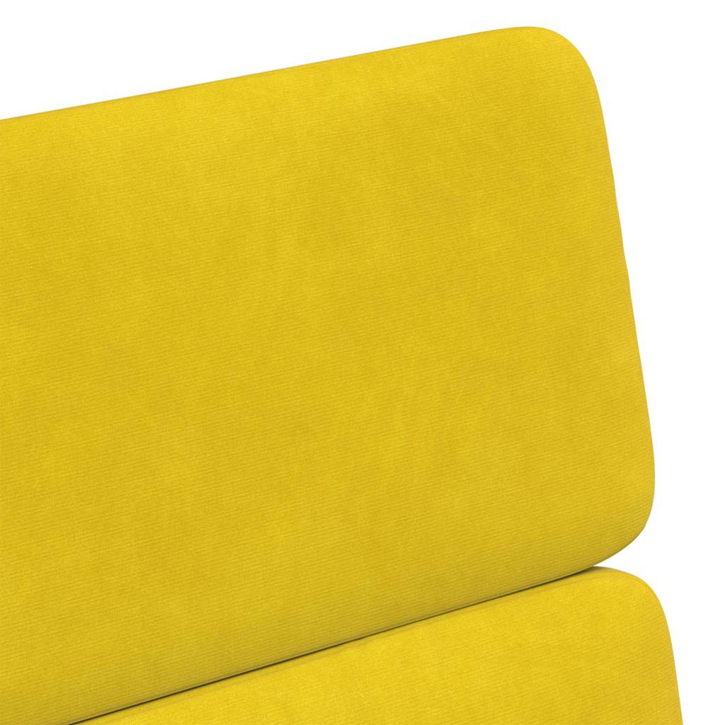 vidaXL Krzesełka jadalne na kółkach 2 pcs Żółty 58 x 65 x 98 cm